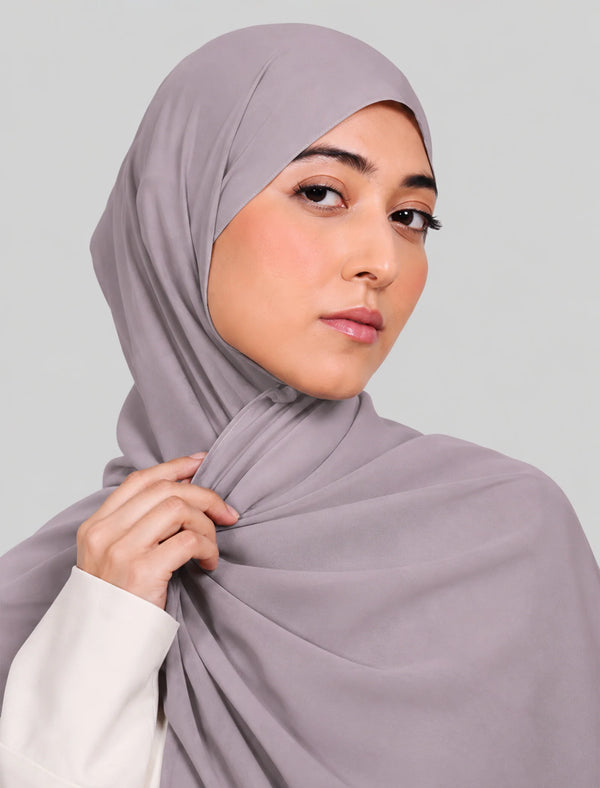 Plain Hijab - Light Grey