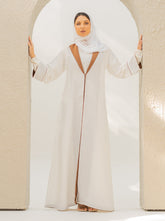 Khalilah Open Abaya - White
