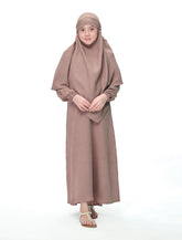 KHIMAR ABAYA SET LIGHT TAUPE (KIDS)