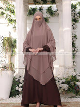 Bareerah Long Khimar Abaya (2Pcs)