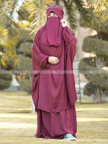 Jilbab Set Elastic Sleeves (3 PCs)