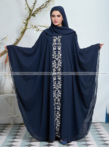 Blue Butterfly Abaya – Zarakashi