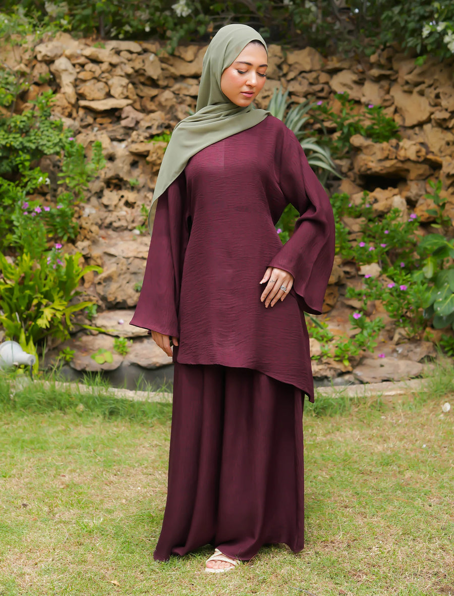 Co-ord Set Deep Wine