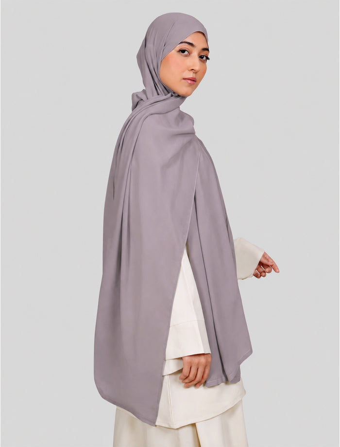 Plain Hijab - Light Grey