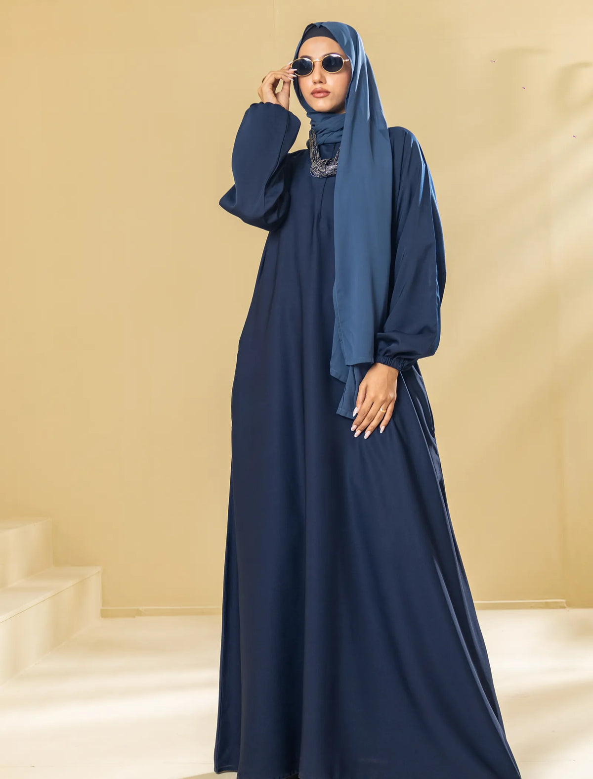 Sapphire  Abaya - Navy Blue