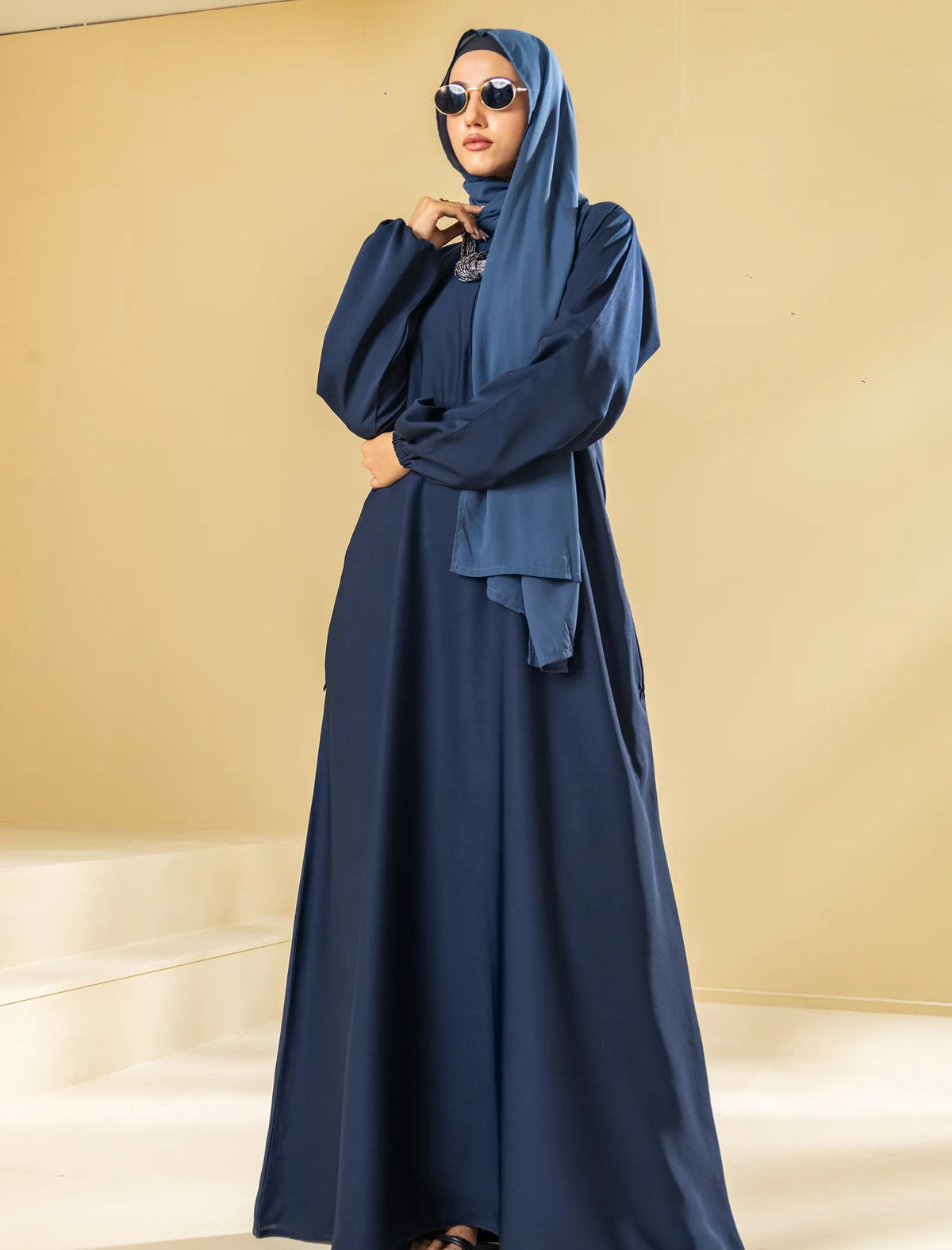 Sapphire  Abaya - Navy Blue