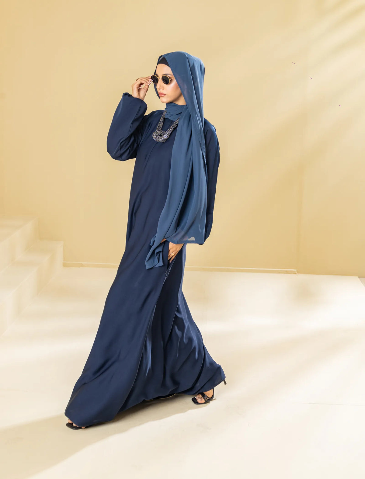 Sapphire  Abaya - Navy Blue