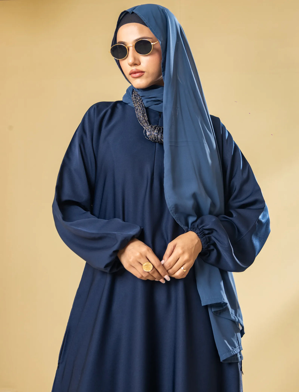 Sapphire  Abaya - Navy Blue