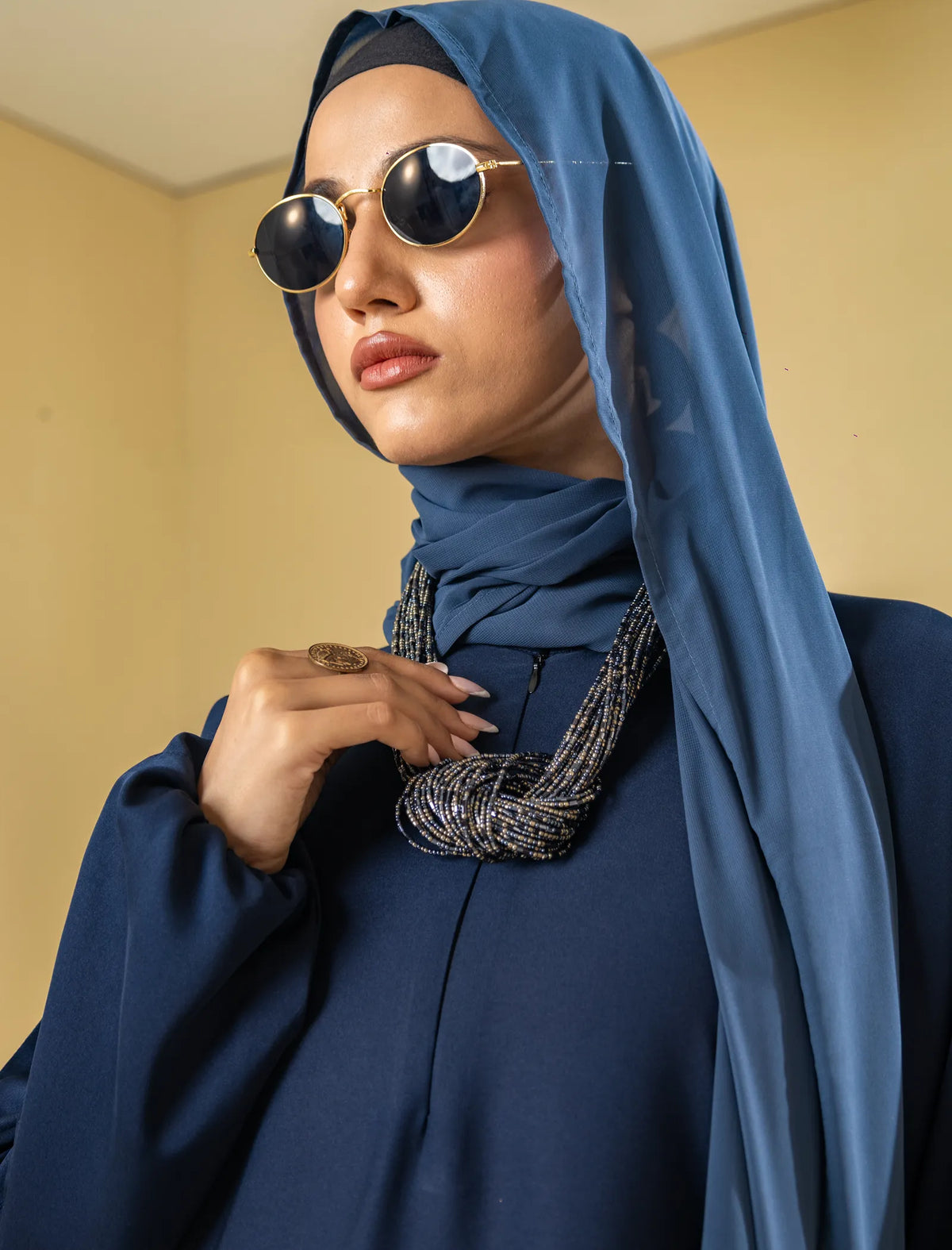Sapphire  Abaya - Navy Blue