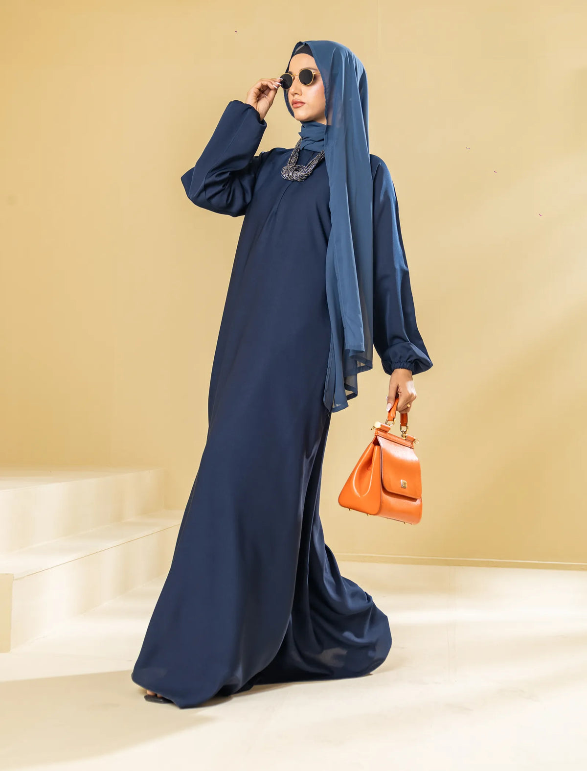 Sapphire  Abaya - Navy Blue