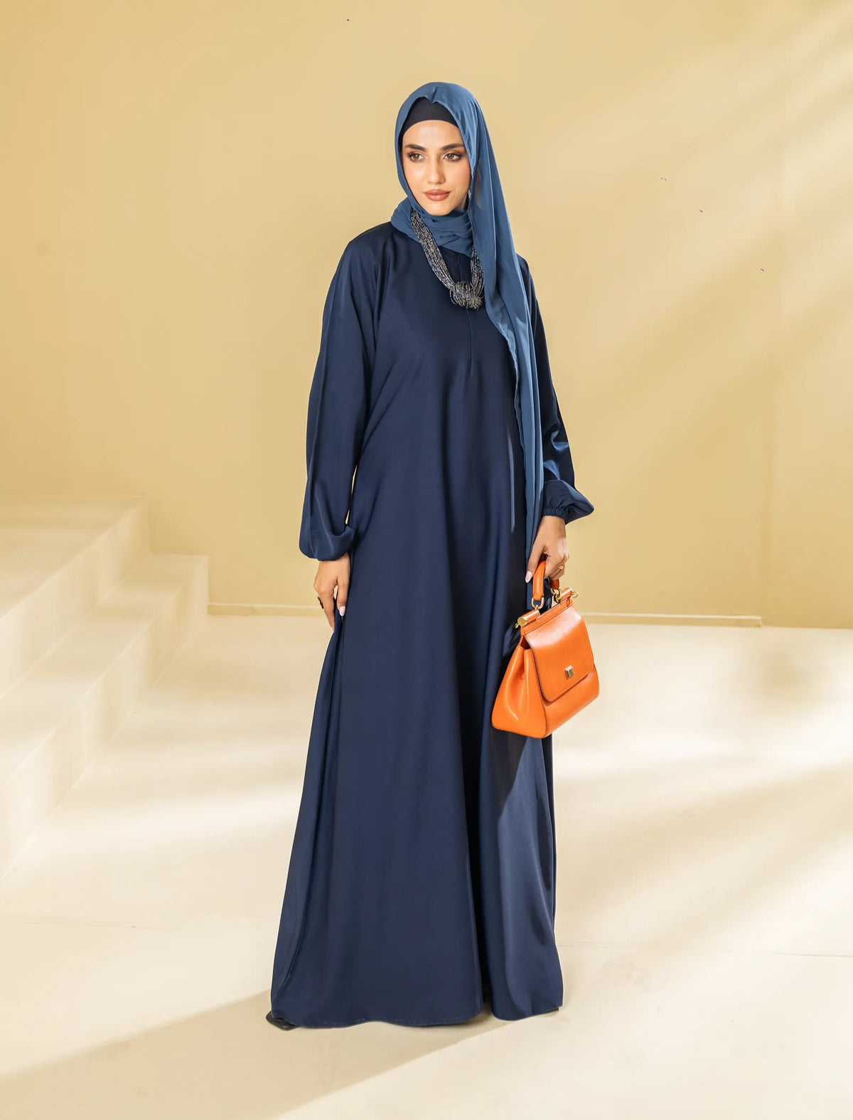 Sapphire  Abaya - Navy Blue