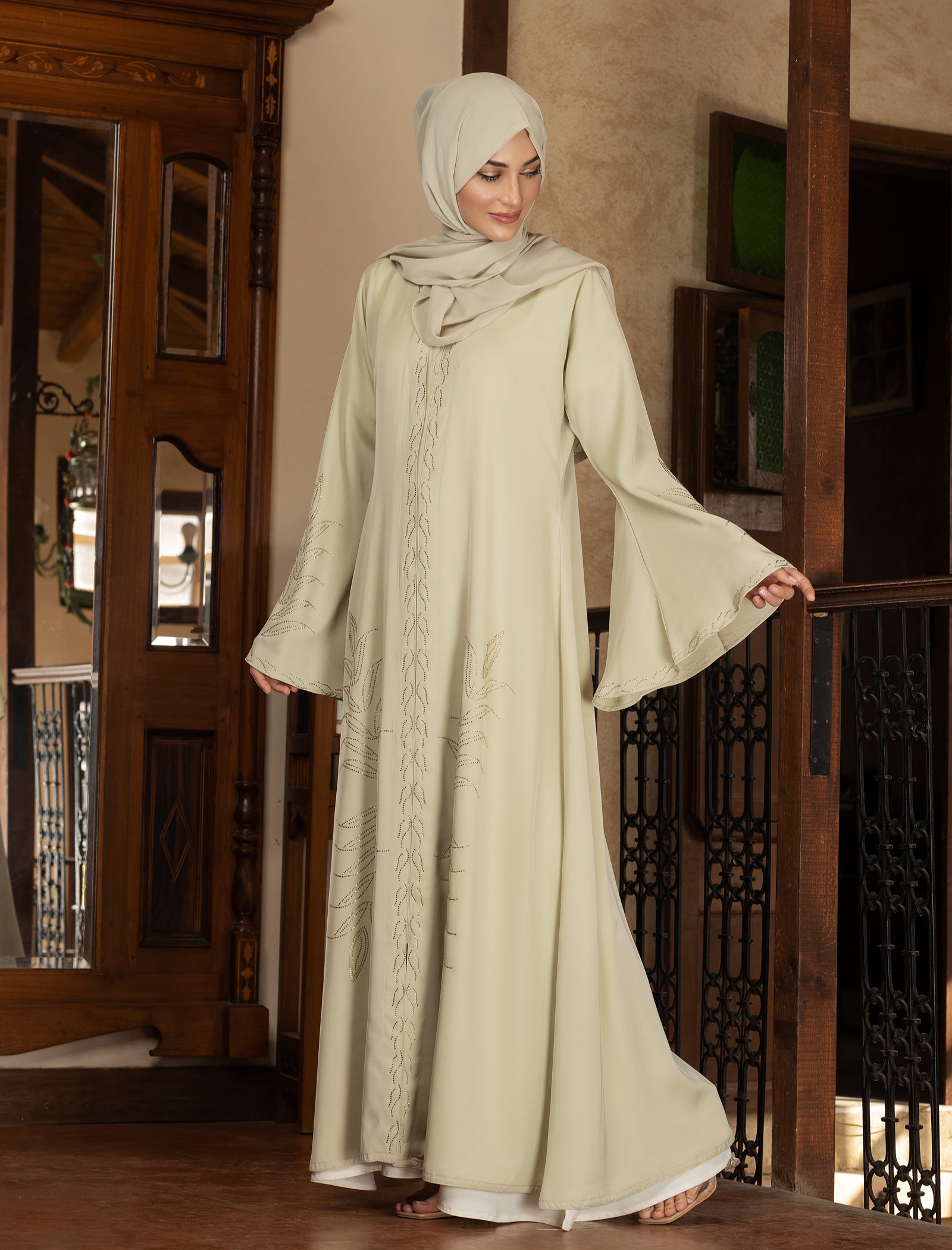 Original Rhinestone Afra Abaya
