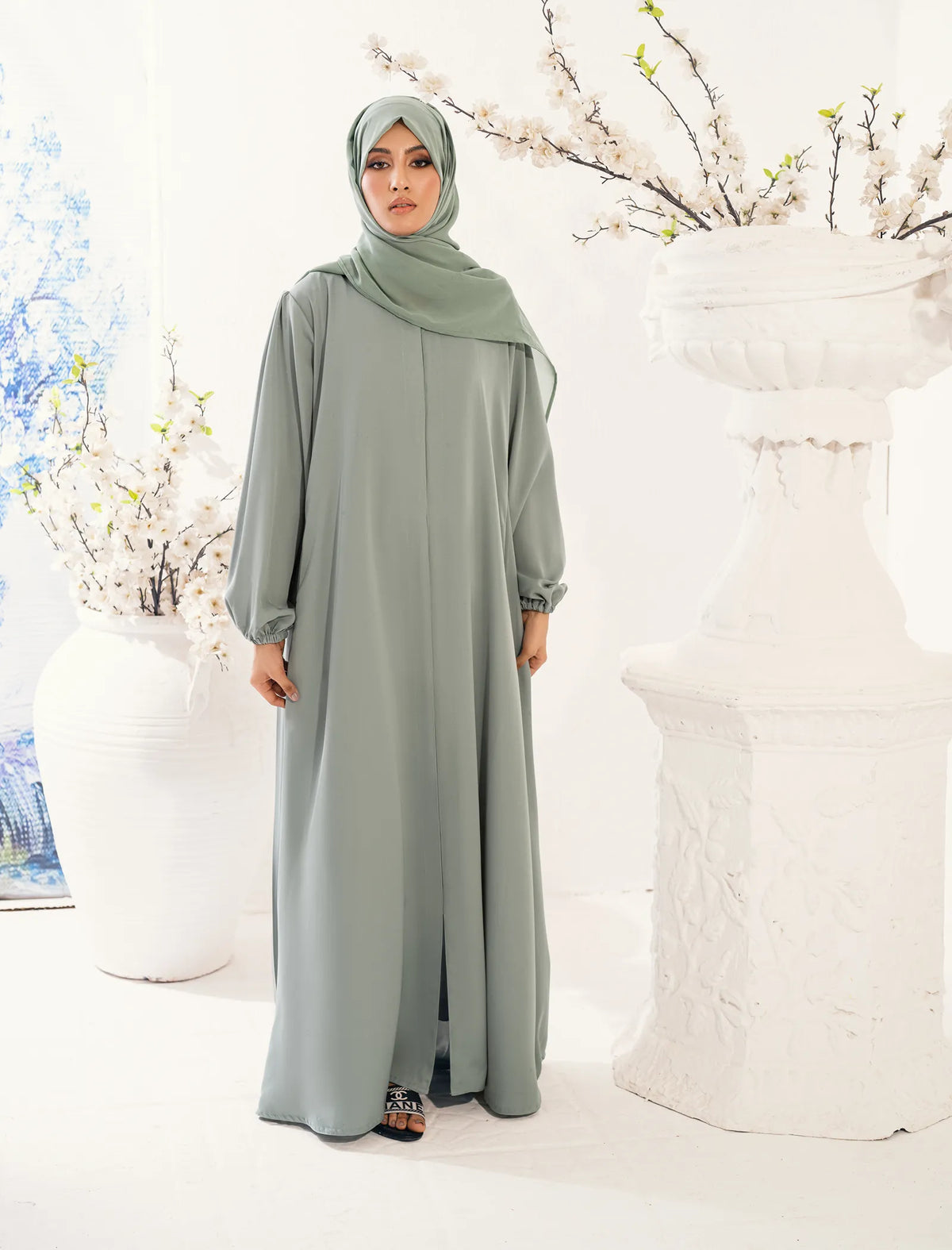 Raihan Abaya Set Sage