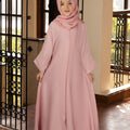 Kids Nargis Abaya - Soft Pink