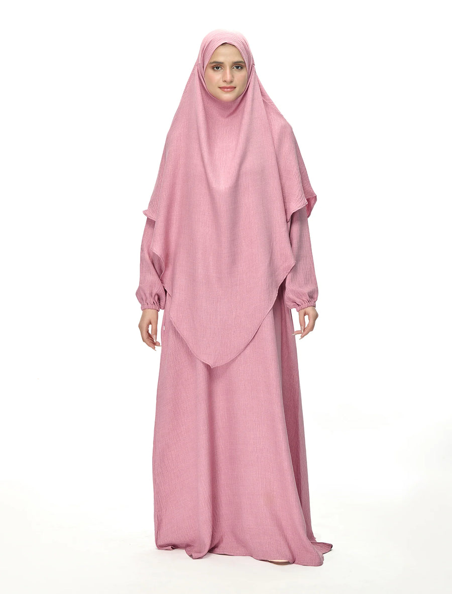 KHIMAR ABAYA SET - PINK (MOMMY)