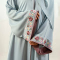Bloom Abaya Set - Ice Blue