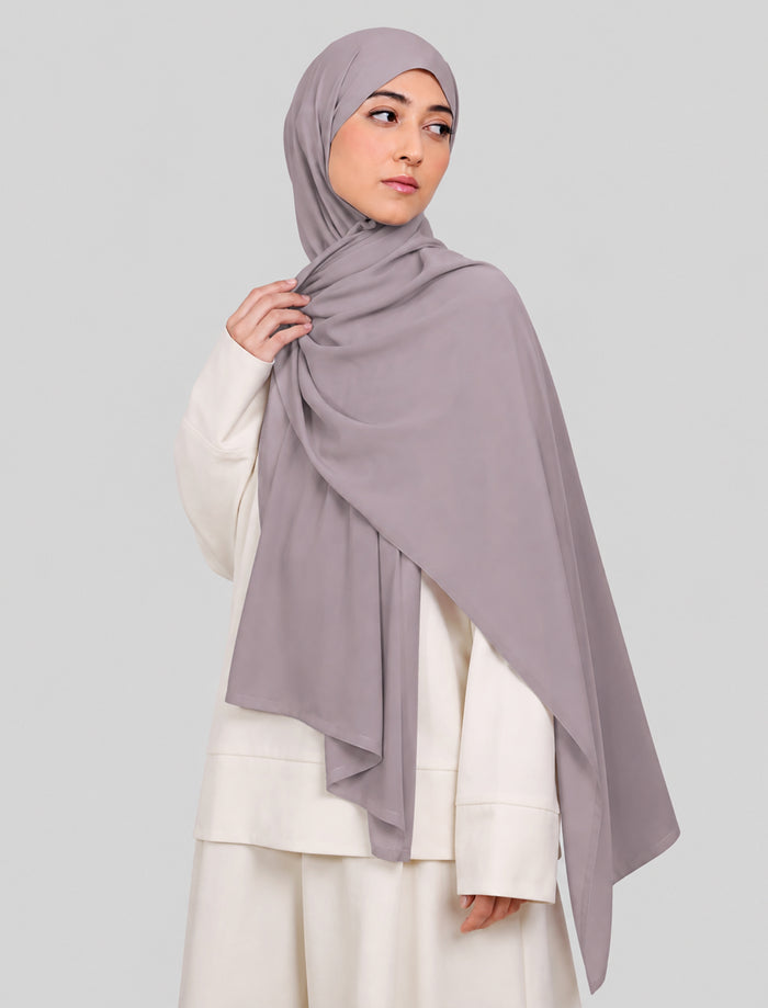 Plain Hijab - Light Grey