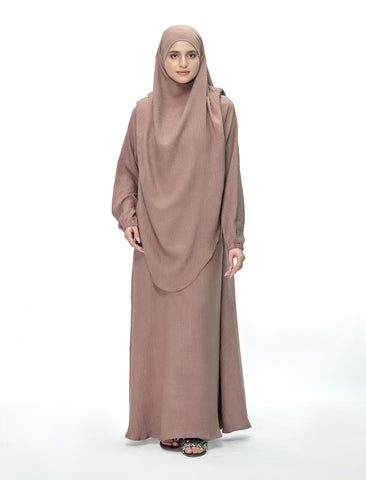 KHIMAR ABAYA SET - LIGHT TAUPE (MOMMY)