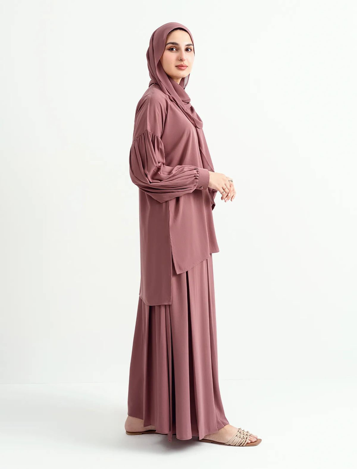 Modest Co-ord Set - Mauve