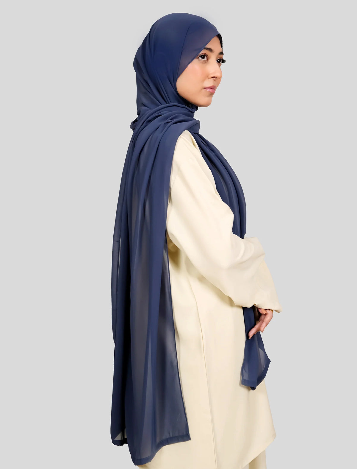 Plain Hijab - Navy Blue