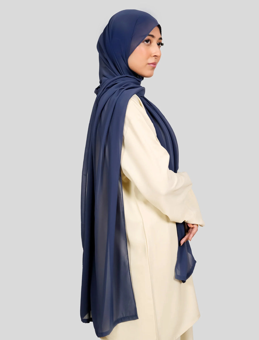 Plain Hijab - Navy Blue