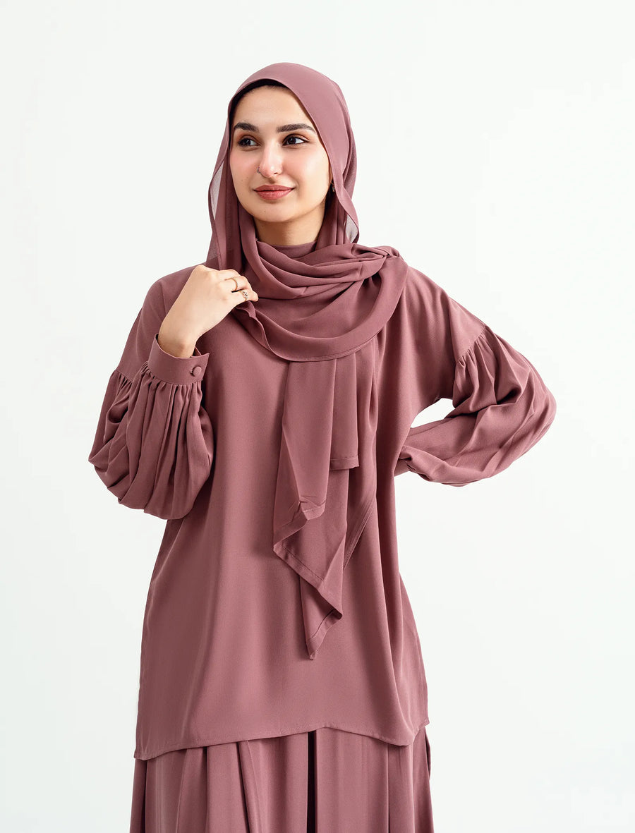 Modest Co-ord Set - Mauve