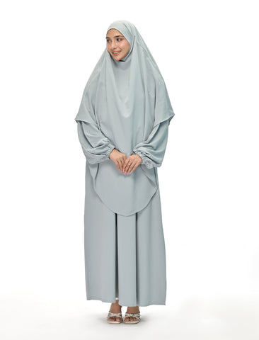 KHIMAR ABAYA SET - PISTACHIO