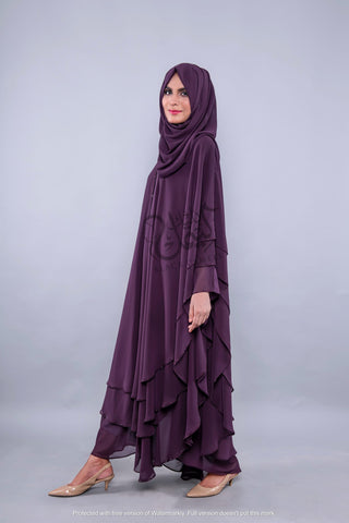 Three Layered Chiffon Farasha Abaya