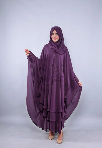 Three Layered Chiffon Farasha Abaya