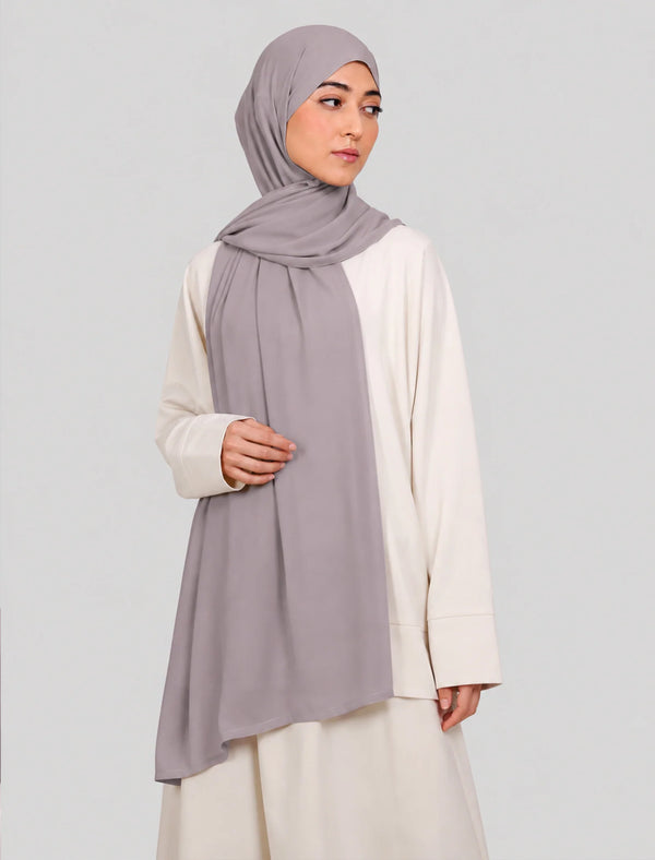 Plain Hijab - Light Grey