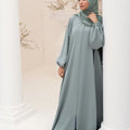 Front-open Raihan Abaya - Sage