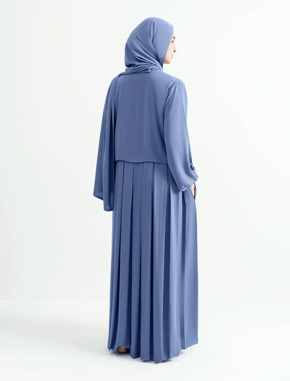 Luna Maxi Abaya - Dusty Blue