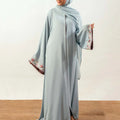 Bloom Abaya Set - Ice Blue