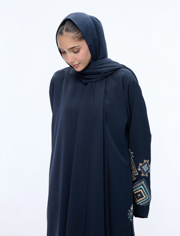 EMBROIDERED CO-ORD SET - NAVY BLUE