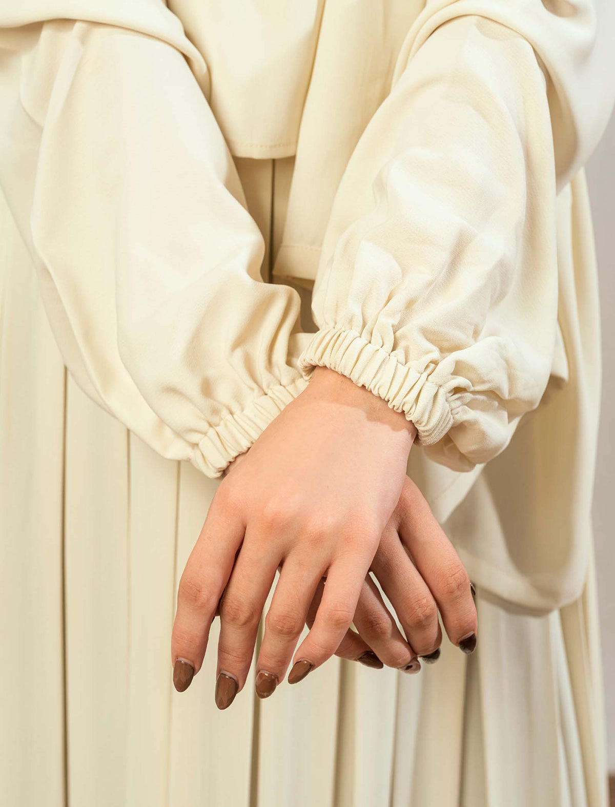 Luna Maxi Abaya -  Ivory Cream