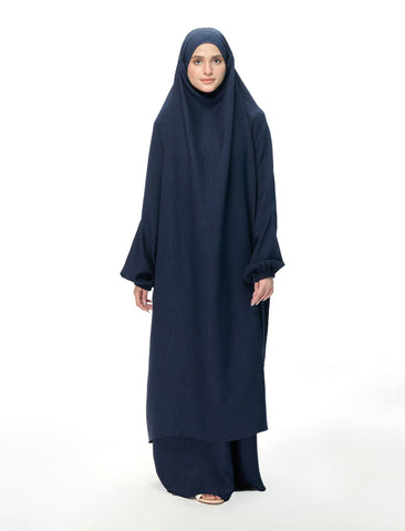 JILBAB SET  NAVY BLUE