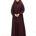 Khimar Maxi Abaya Set - Brown
