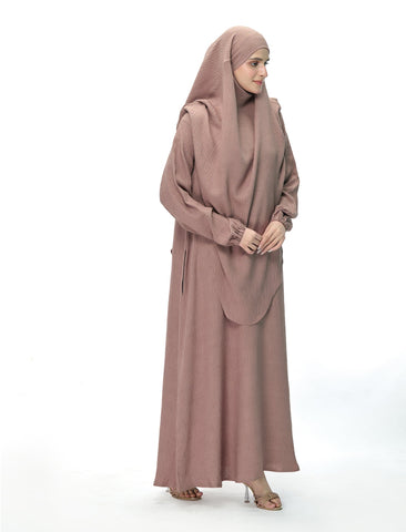 KHIMAR ABAYA SET - LIGHT TAUPE (MOMMY)
