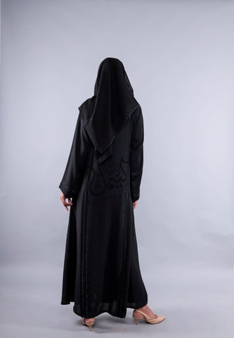 Pleated Stones Abaya