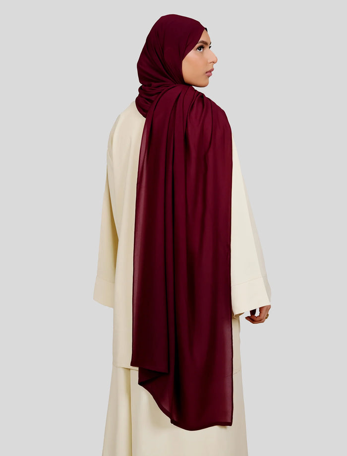 Plain Hijab - Burgundy