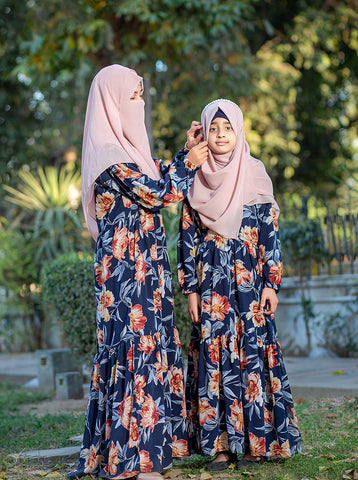 Alaina Floral Maxi Abaya