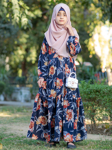 Alaina Floral Maxi Abaya