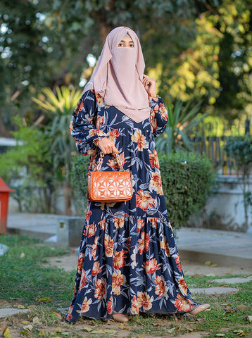 Alaina Floral Maxi Abaya