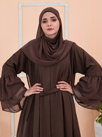 Aysel Frilled-layered abaya