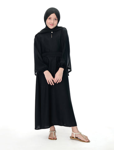 BASIC MAXI ABAYA  - BLACK (KIDS)