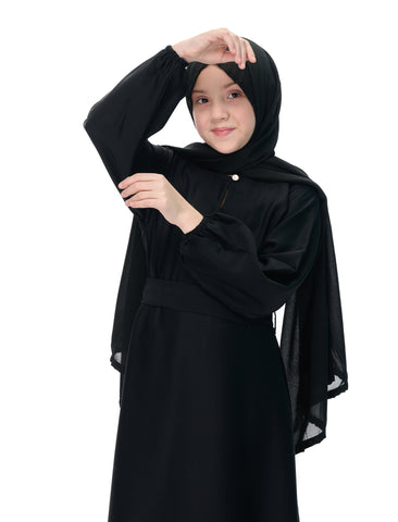 BASIC MAXI ABAYA  - BLACK (KIDS)
