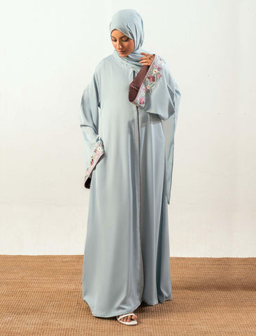 BLOOM ABAYA- ICE  BLUE