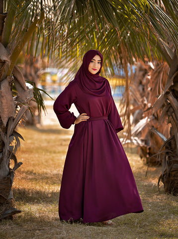 Crochet Flaired Abaya