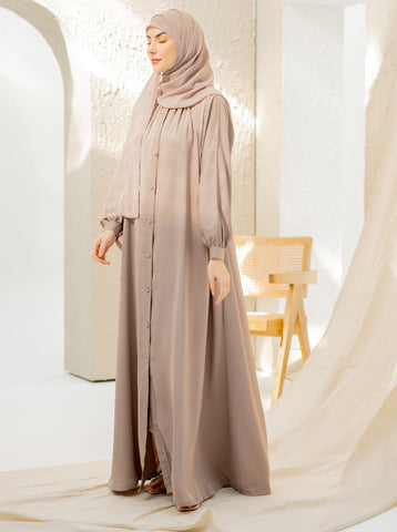 JOUMANA BASIC ABAYA - WARM GREY