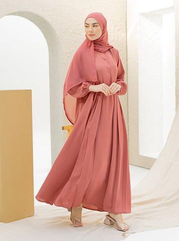 Zayd Maxi Abaya- Tea Pink